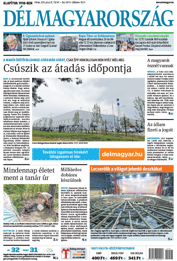 Lapszám: 2025.06.27. + MELLÉKLET