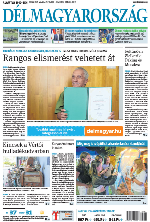 Lapszám: 2025.08.29. + MELLÉKLET