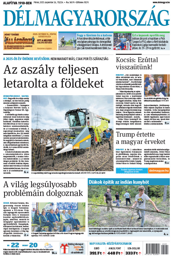 Lapszám: 2025.09.26. + MELLÉKLET