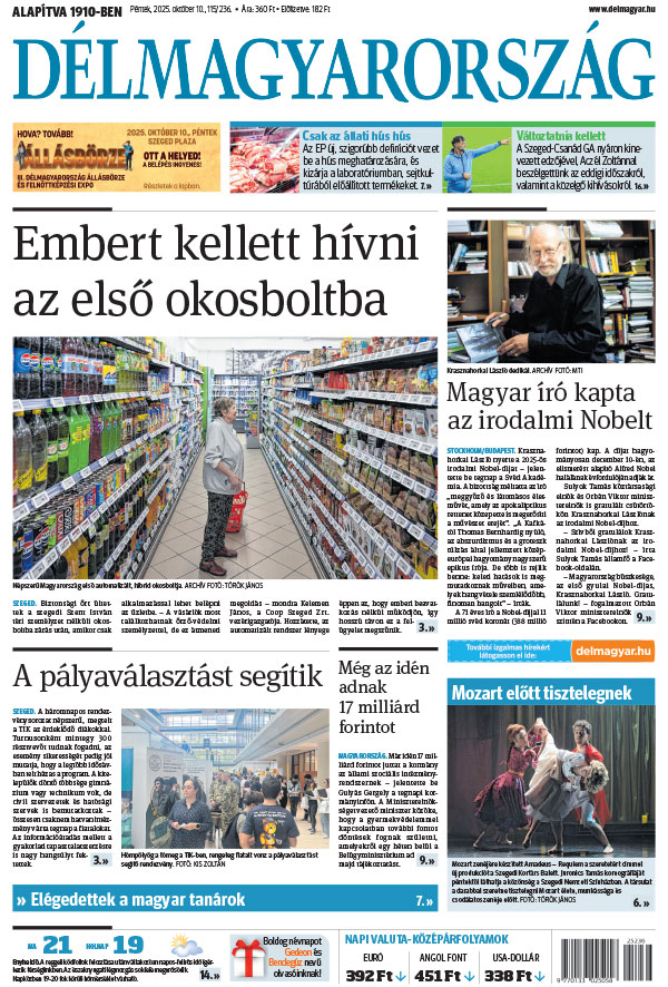 Lapszám: 2025.10.10. + MELLÉKLET