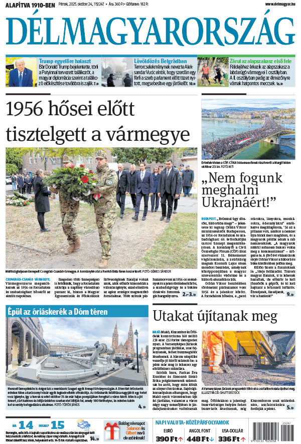 Lapszám: 2025.10.24. + MELLÉKLET