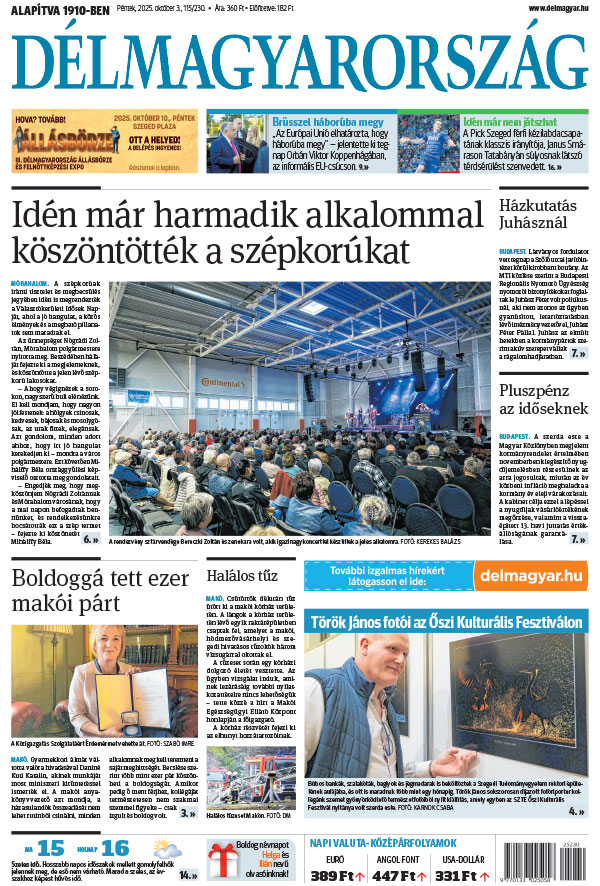 Lapszám: 2025.10.03. + MELLÉKLET