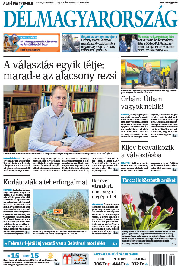 Lapszám: 2026. 03. 07.