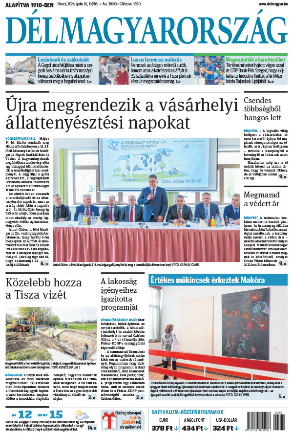 Lapszám: 2026. 04. 10. + MELLÉKLET