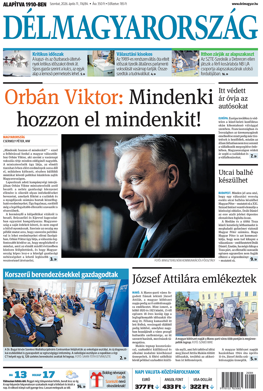 Lapszám: 2026. 04. 11.