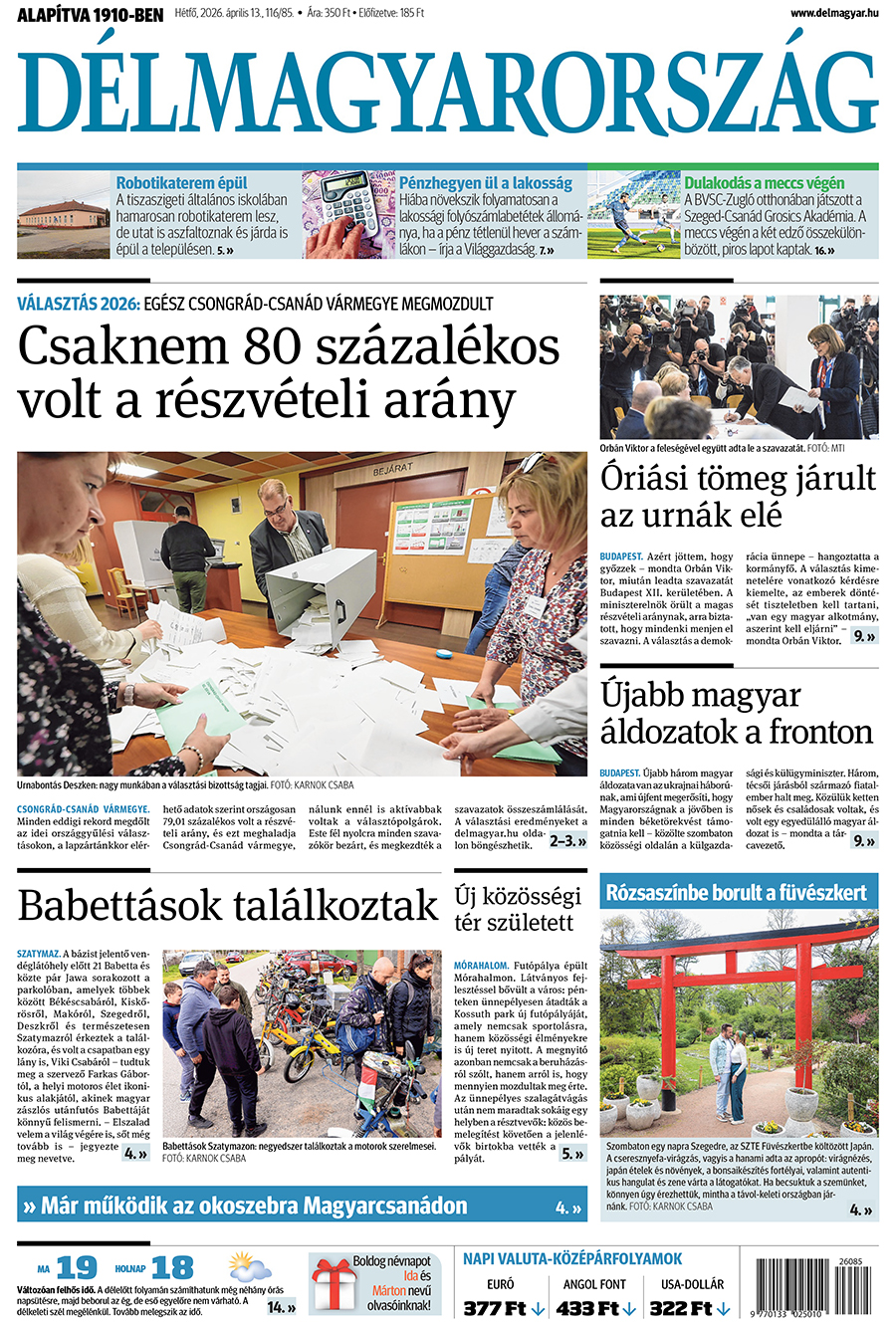 Lapszám: 2026. 04. 13.