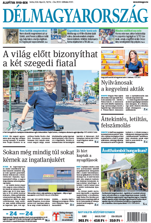 Lapszám: 2026. 05. 20.