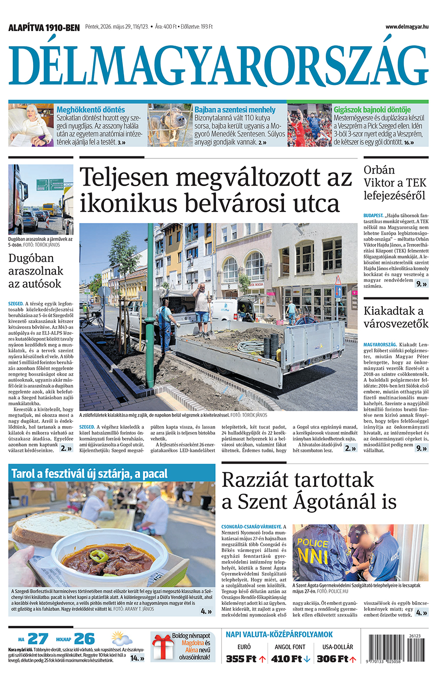 Lapszám: 2026.05.29. + Melléklet