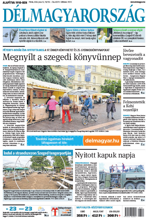 Lapszám: 2026. 06. 12. + MELLÉKLET