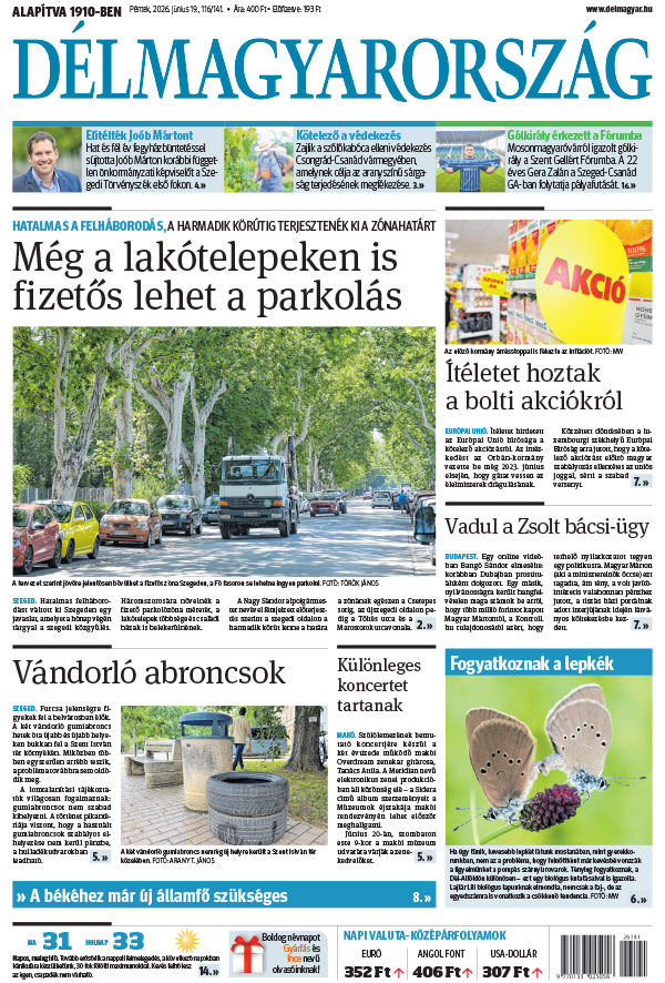 Lapszám: 2026. 06. 19. + MELLÉKLET
