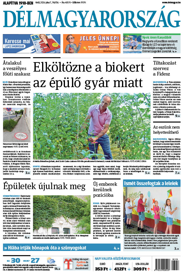 Lapszám: 2026. 07. 07.