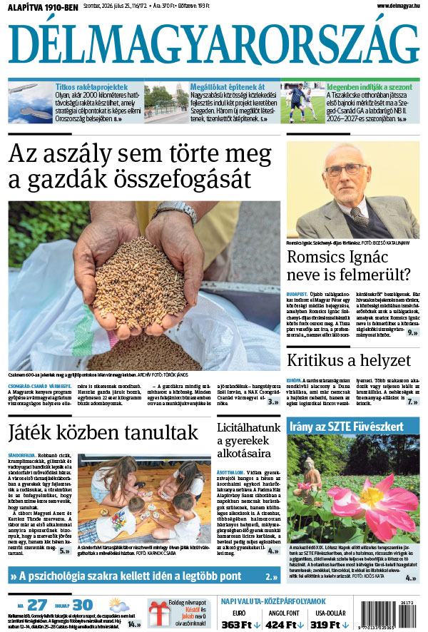 Lapszám: 2026. 07. 25.