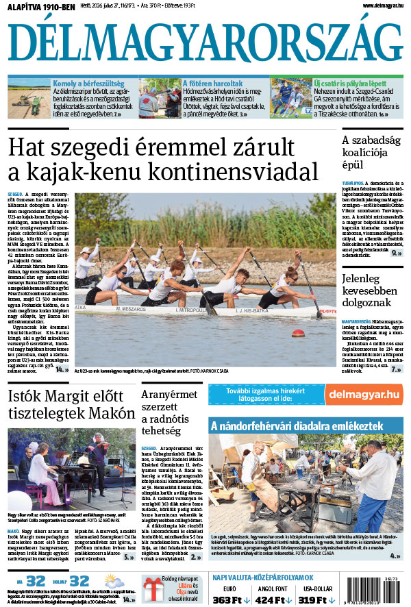 Lapszám: 2026. 07. 27.