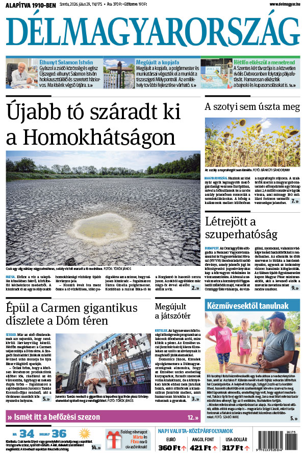Lapszám: 2026. 07. 29.