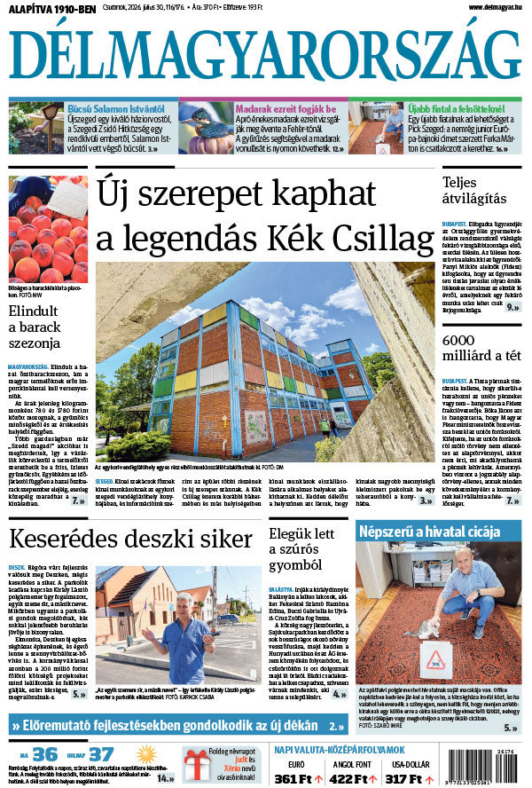 Lapszám: 2026. 07. 30.